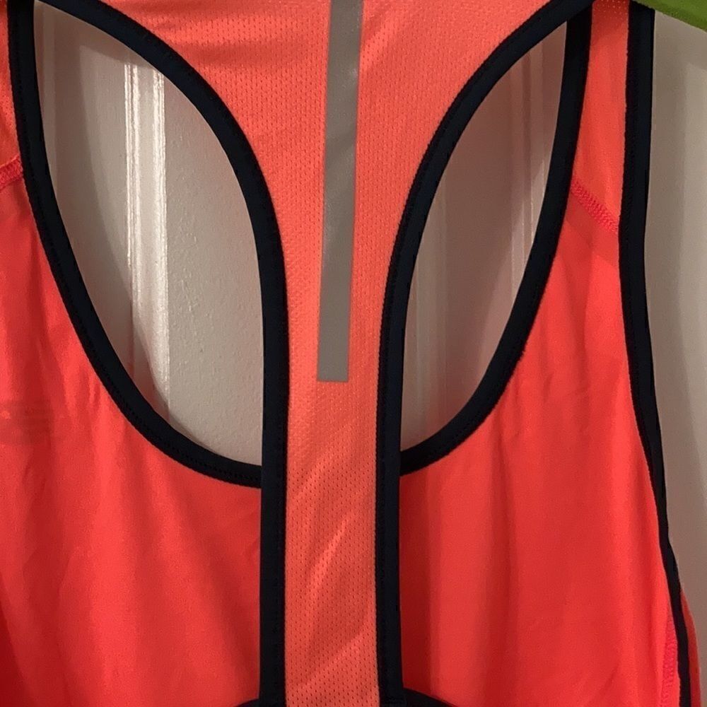 New Balance Neon Pink Running Racer Back Tank with Reflective Strip. SZ Small. - Picture 4 of 4